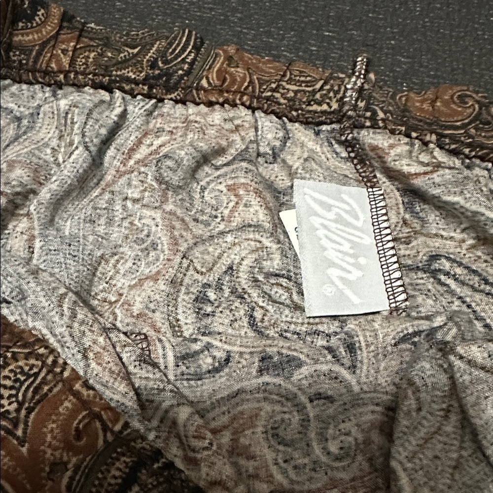 Blair A-Line Skirt in Brown and Black Paisley size large - Picture 3 of 6